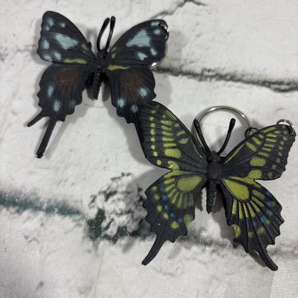 Butterfly‎ Keychains Lot Of 12 Lightweight Figural Stuffers Favors
